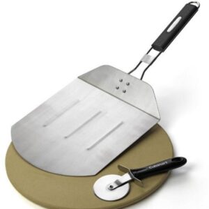 Cuisinart Pizza Grilling Set includes a pizzapeel, pizza stone and pizza cutter
