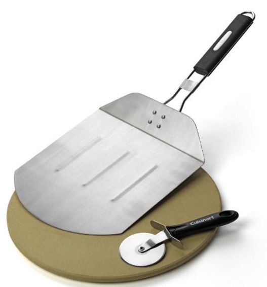 Cuisinart Pizza Grilling Set includes a pizzapeel, pizza stone and pizza cutter