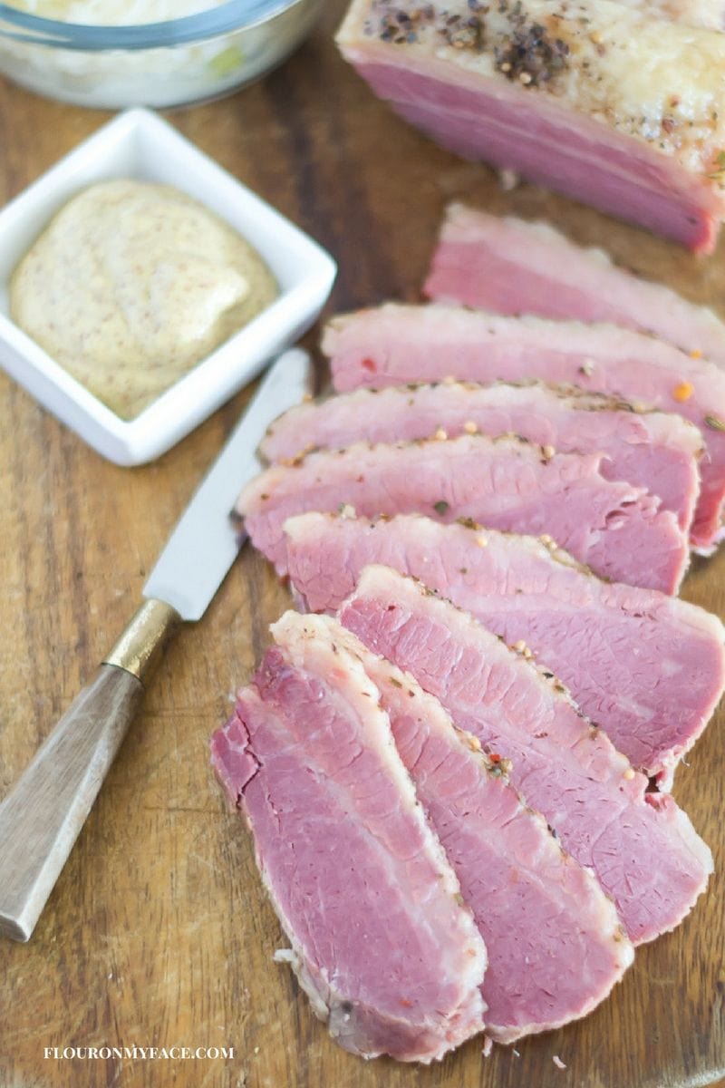Corned Beef with spicy mustard via flouronmyface.com