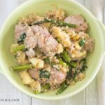 Pork Apple Wilted Spinach Quinoa Bowls via flouronmyface.com #ad