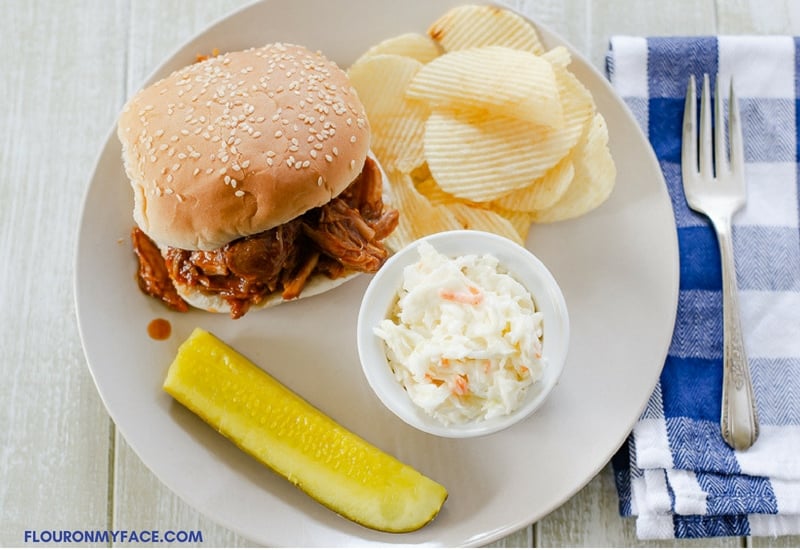 Crock Pot Pulled Pork recipe is made with 5 ingredients and the best pulled pork