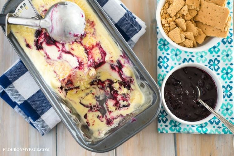 Blueberry Cheesecake Ice Cream recipe #ad 