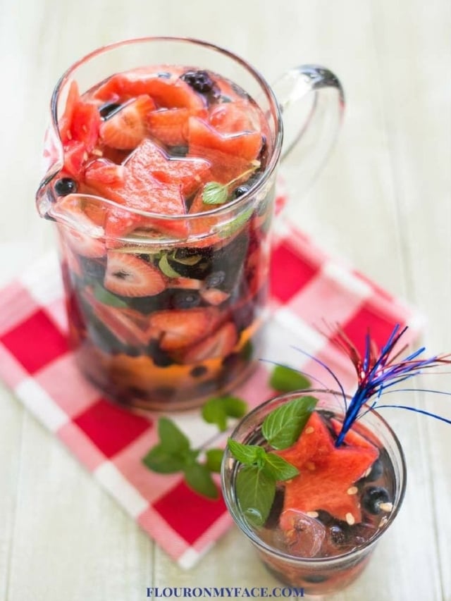Refreshing Red White Blue Sangria