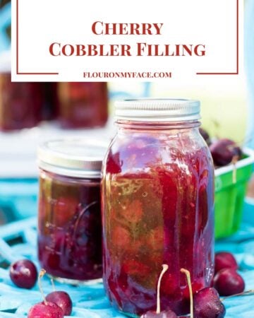 Cherry Cobbler Filling recipe made with fresh sweet bing cherries via flouronmyface.com #ad