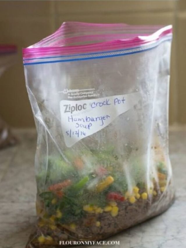 Crock Pot Hamburger Soup Freezer Meal