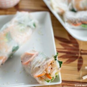 Healthy and wholesome Shrimp and Quinoa Fresh Spring Rolls recipe
