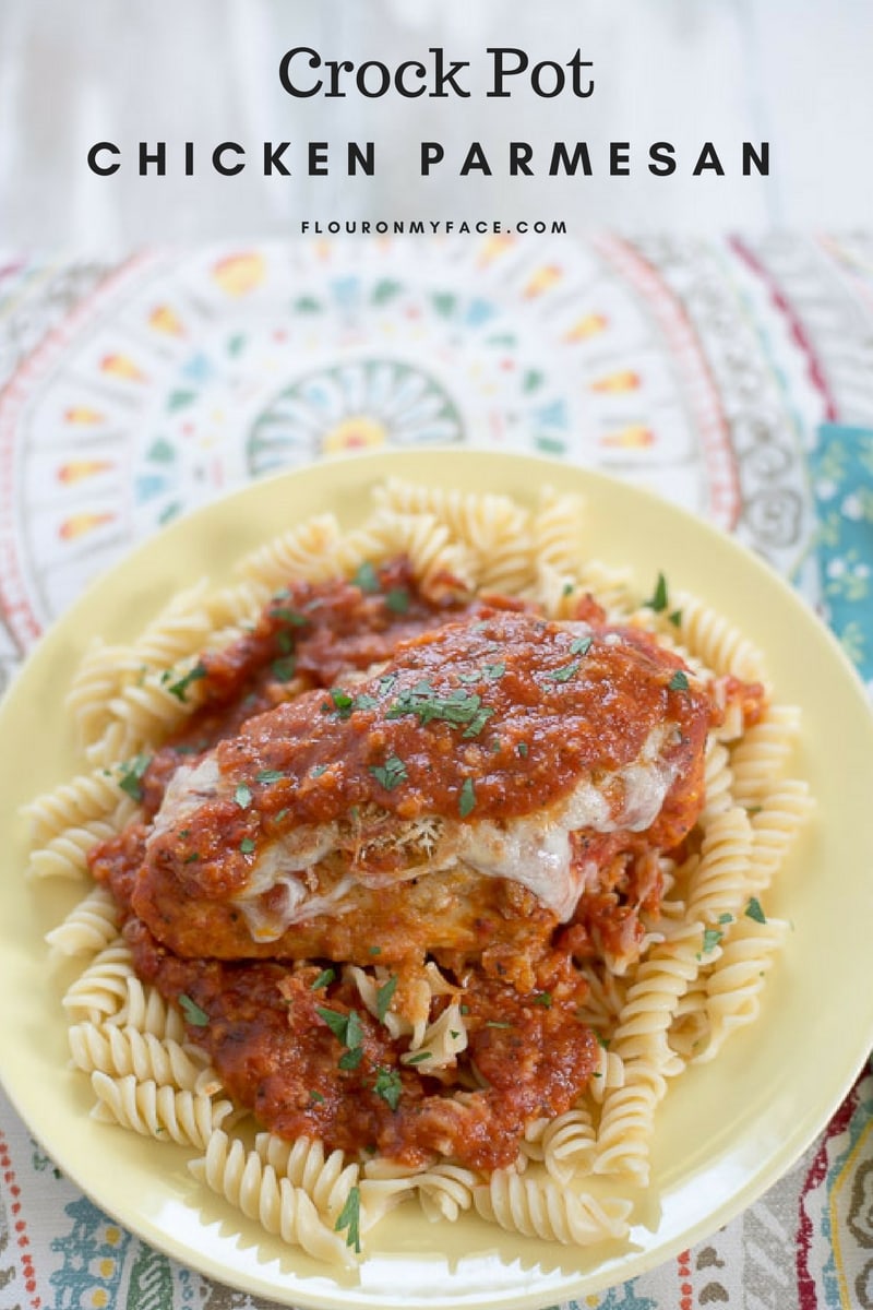 Crock Pot Chicken Parmesan recipe via flouronmyface.com