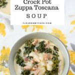 Copycat Olive Garden Crock Pot Zuppa Toscana soup in a bowl..