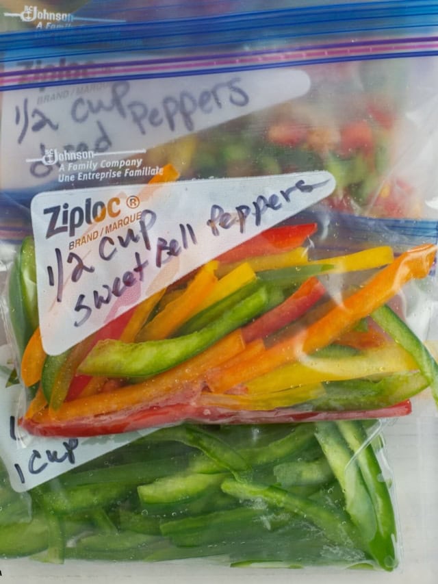 How To Freeze Sweet Bell Peppers In Recipe Size Portions