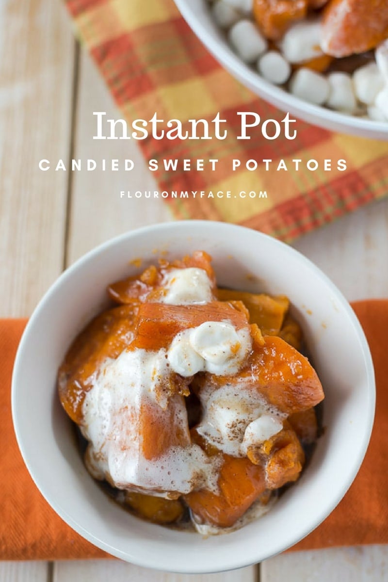 Instant Pot Candied Sweet Potatoes recipe via flouronmyface.com