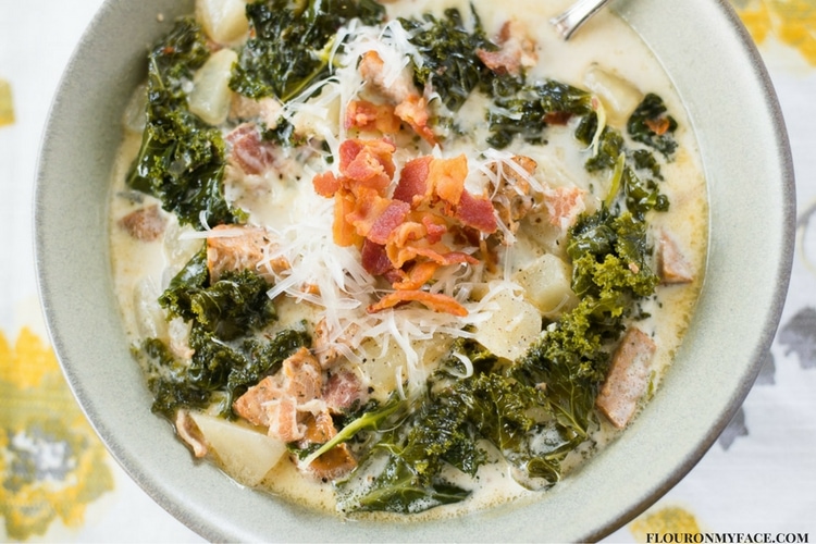 Zuppa Toscana Slow Cooker recipe via flouronmyface.com