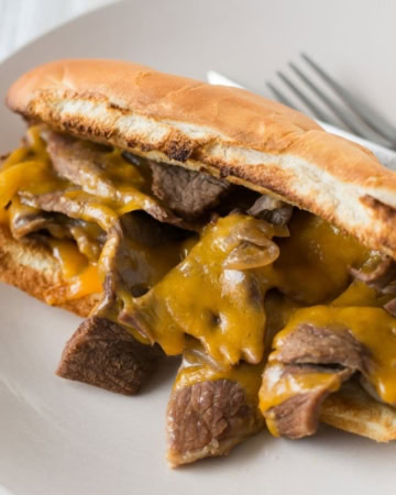 French Dip Sandwich on a plate.