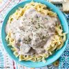 Creamy Slow Cooker Beef Stroganoff recipe