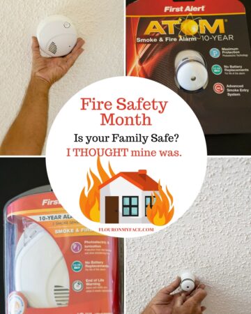 Fire Prevention Month: Collage photo of smoke and fire alarms being installed in my home. Is your family safe from fire?
