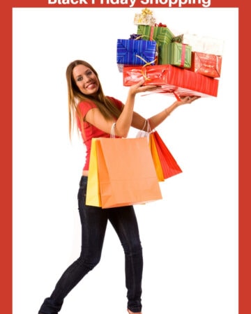 Image of woman with holiday packages.
