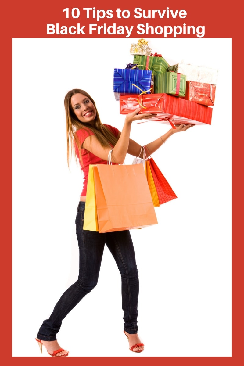 Image of woman with holiday packages.