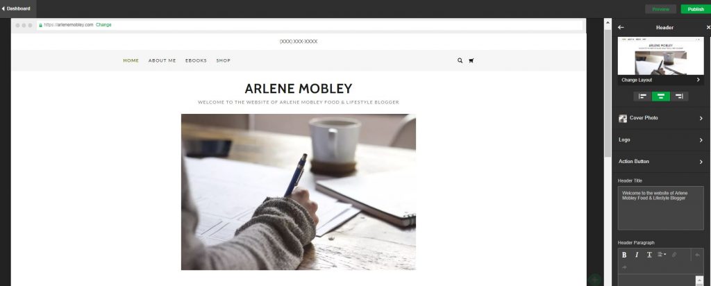 arelenemobley.com website preview photo