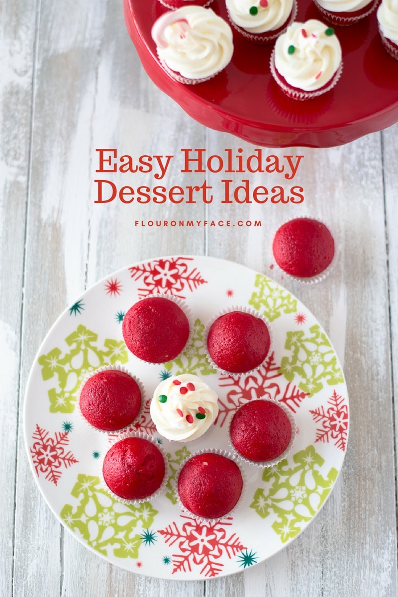 Easy Holiday Dessert recipes mini cupcake ideas for Christmas