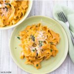 Creamy One Pot Meatless Vegetarian Pasta recipe made with Butternut Squash Pasta Sauce