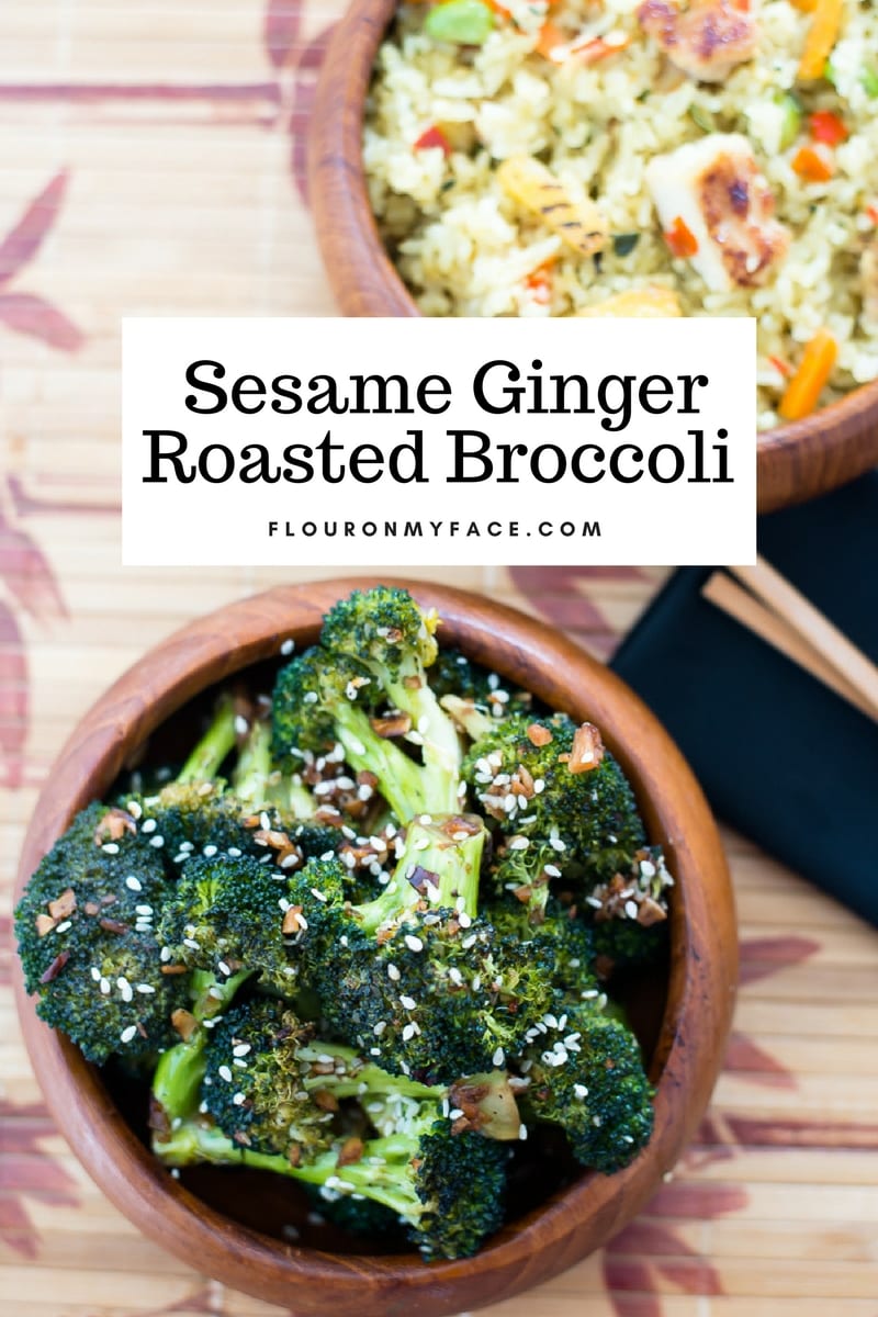 Sesame Ginger Roasted Broccoli