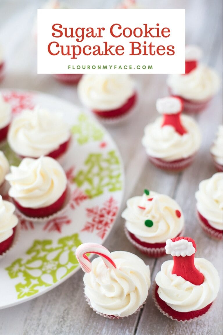 Holiday Sugar Cookie Cupcake Bites - Flour On My Face