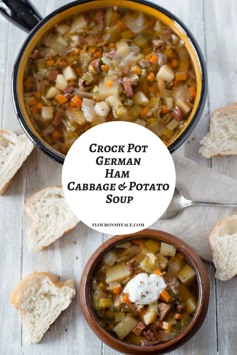 Crock Pot Ham Cabbage Potato Soup - Flour On My Face