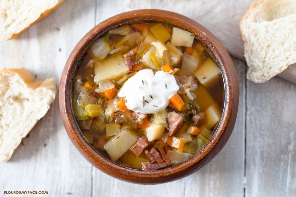 Crock Pot Ham Cabbage Potato Soup Flour On My Face