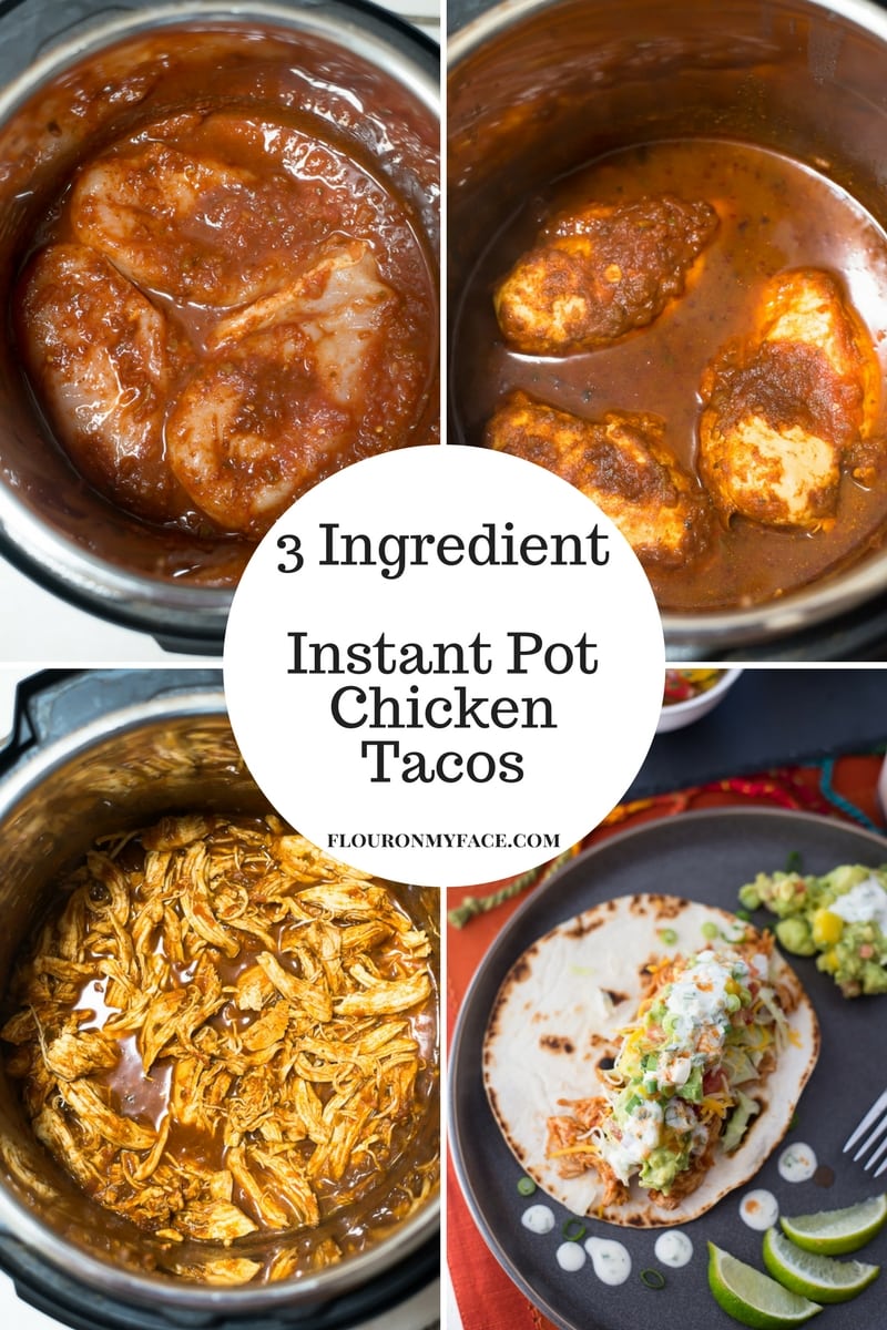 Step by step photos of easy Instant Pot Chicken Tacos recipe