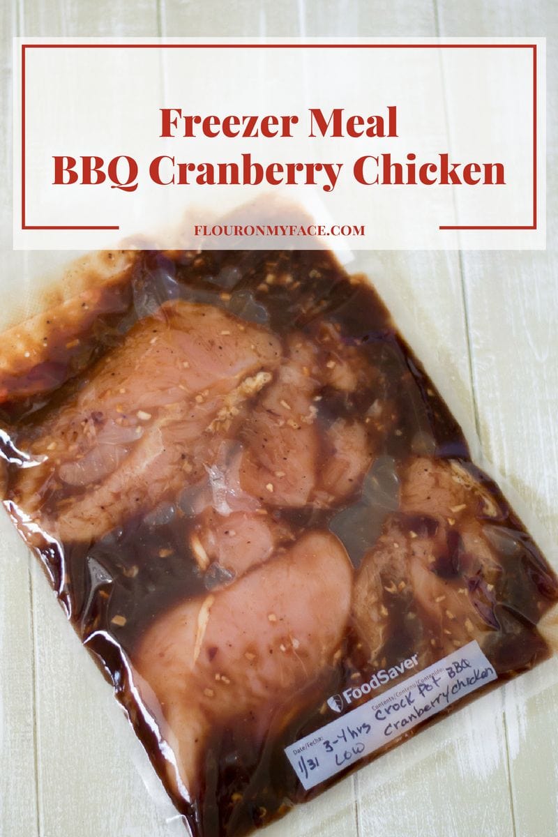 Directions to make freezer meal bbq cranberry chicken recipe