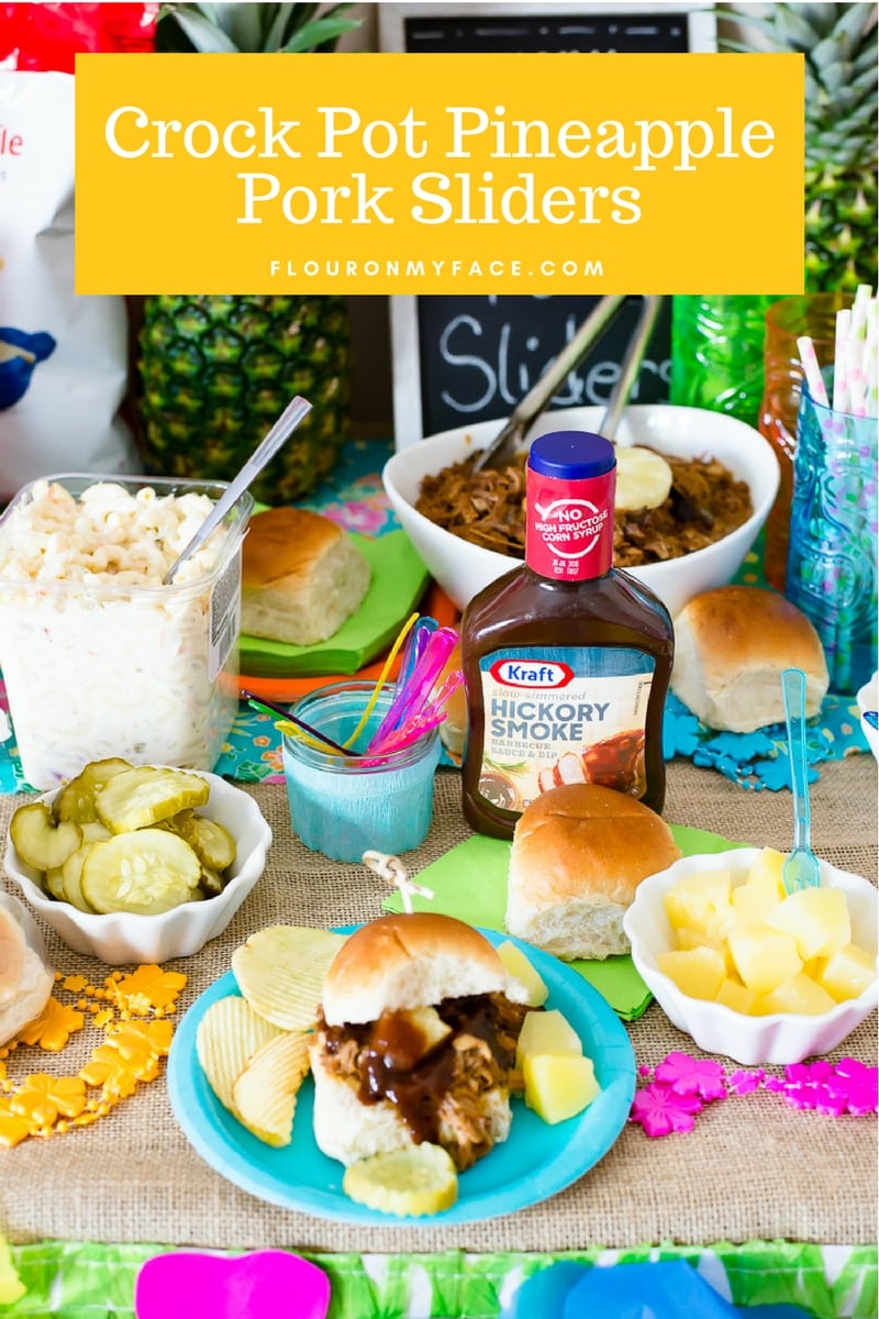 Slow Cooker Pineapple Pulled Pork Sliders #YourRecipeforHappiness