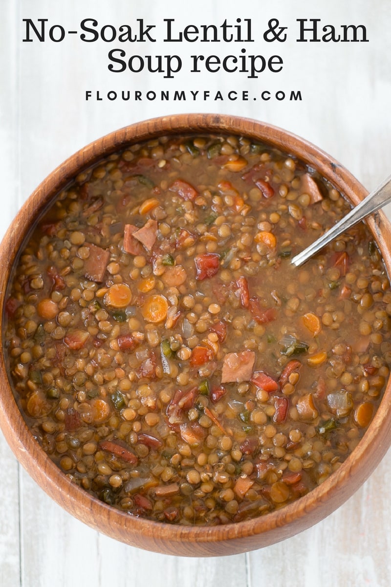 Crock Pot Lentil Ham Soup - Flour On My Face