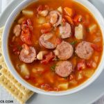 This crock pot soup recipe is the best. Crock Pot Kielbasa Soup is packed full of flavors