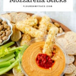 Nutty Baked Mozzarella Sticks are easy to make and go perfect on a summer snack plate