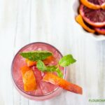 Blood Orange Smash Cocktail recipe using fresh blood oranges, fresh sweet mint from the garden and Triple Sec