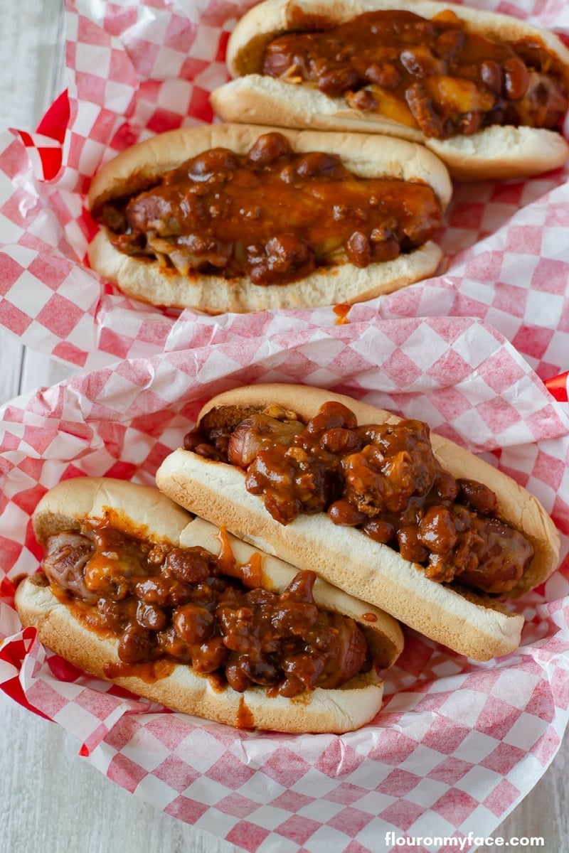 Easy Crock Pot Chili Cheese Dogs are perfect for when the kids are having a sleep over during summer break.