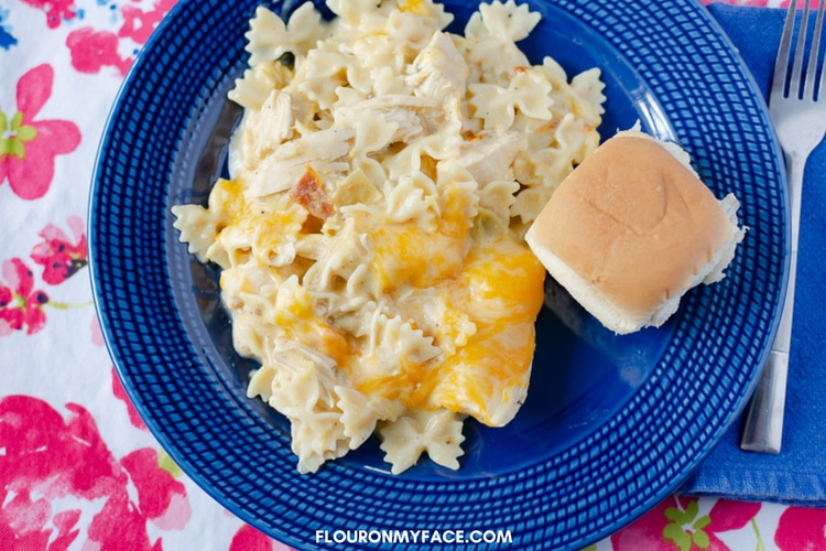 Crock Pot Chicken Artichoke Casserole - Flour On My Face