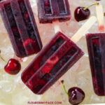 Homemade cherry ice pop recipe using real fruit juice.