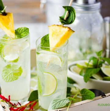 Sweet Summer Pineapple Sage Mojito recipe - Flour On My Face