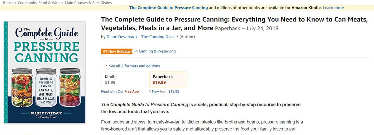 Canning books: The Complete Guide to Pressure Canning an Amazon #1 New release in the Canning & Preserving category.