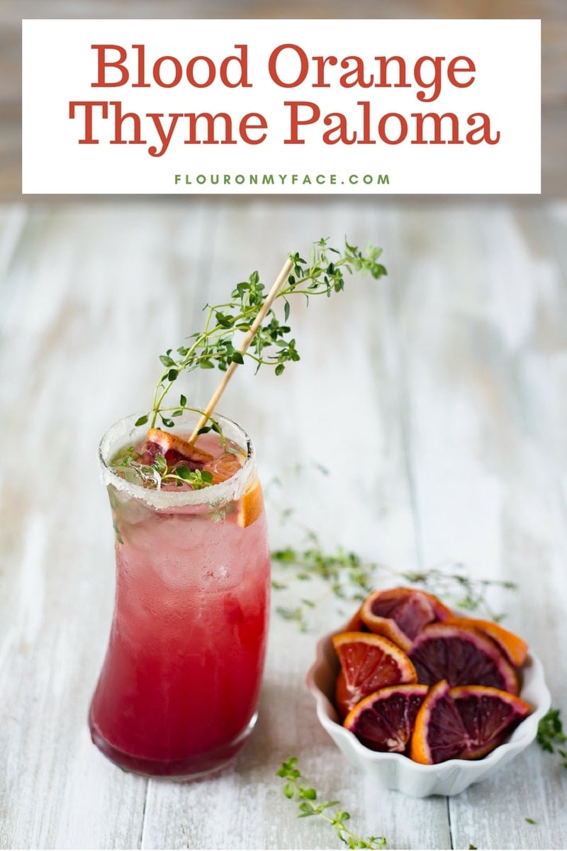 Blood Orange Thyme Paloma Cocktail Recipe