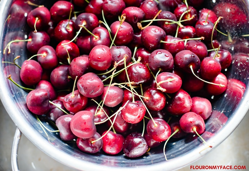 Northwest Cherry Growers sweet red cherries getting ready to make Sweet Cherry Jam