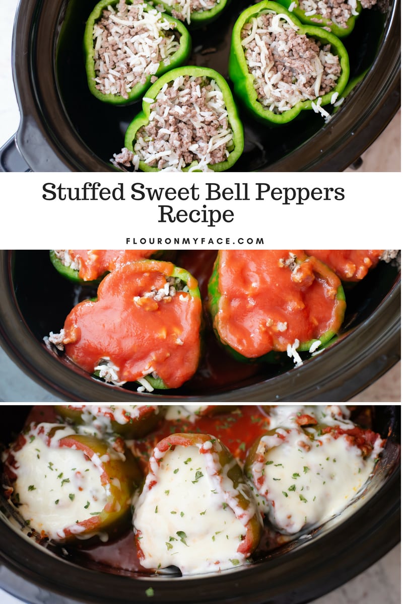 Step by step photos of Slow cooker stuffed sweet bell peppers recipe