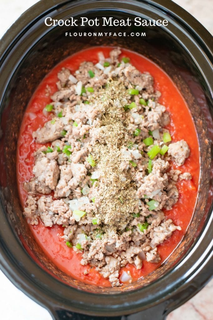 Chunky Crock Pot Spaghetti Meat Sauce Recipe Flour On My Face