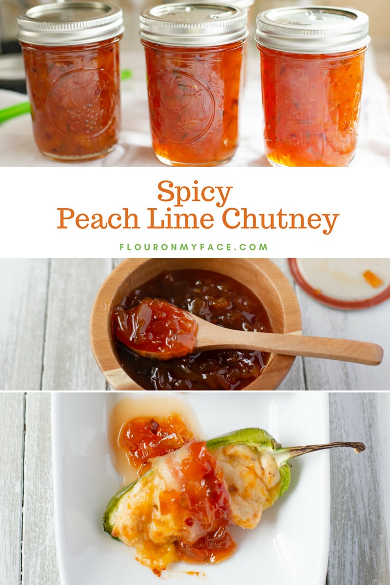 Sweet Spicy Peach Lime Chutney Recipe - Flour On My Face