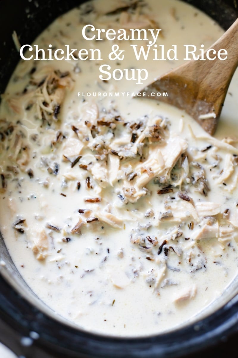 Crock Pot Creamy Chicken and Wild Rice soup recipe