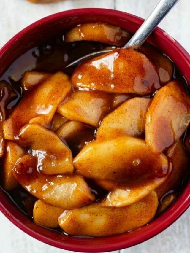 Instant Pot Cinnamon Apples with a Thick Brown Sugar Glaze