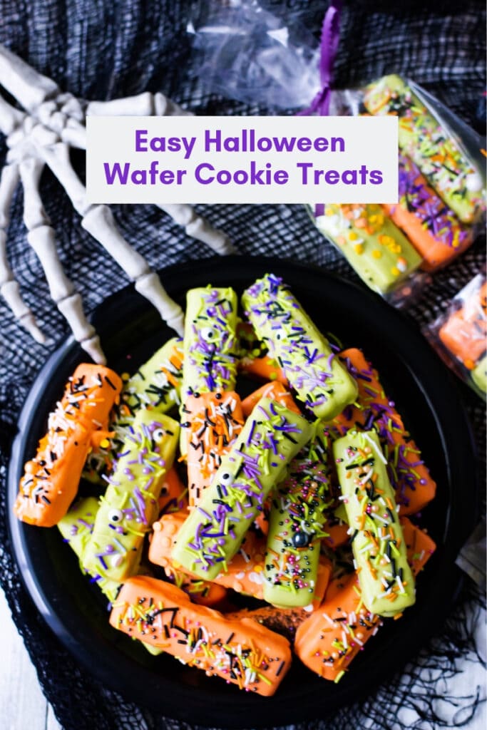 No Bake Easy Halloween Wafer Cookie Treats