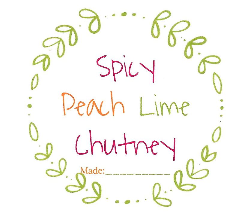 Peach Lime Chutney Canning Label preview