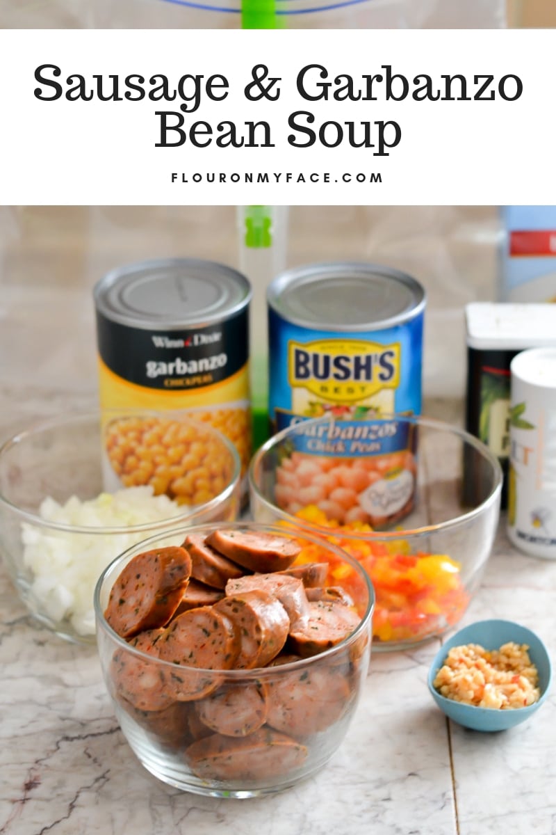 Sausage Garbanzo Bean Soup recipe is a perfect freezer meal soup recipe for the winter.