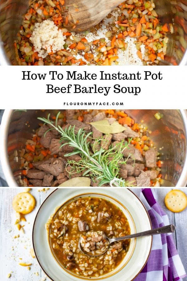 Instant Pot Beef Barley Soup Quick and Delicious - Flour On My Face